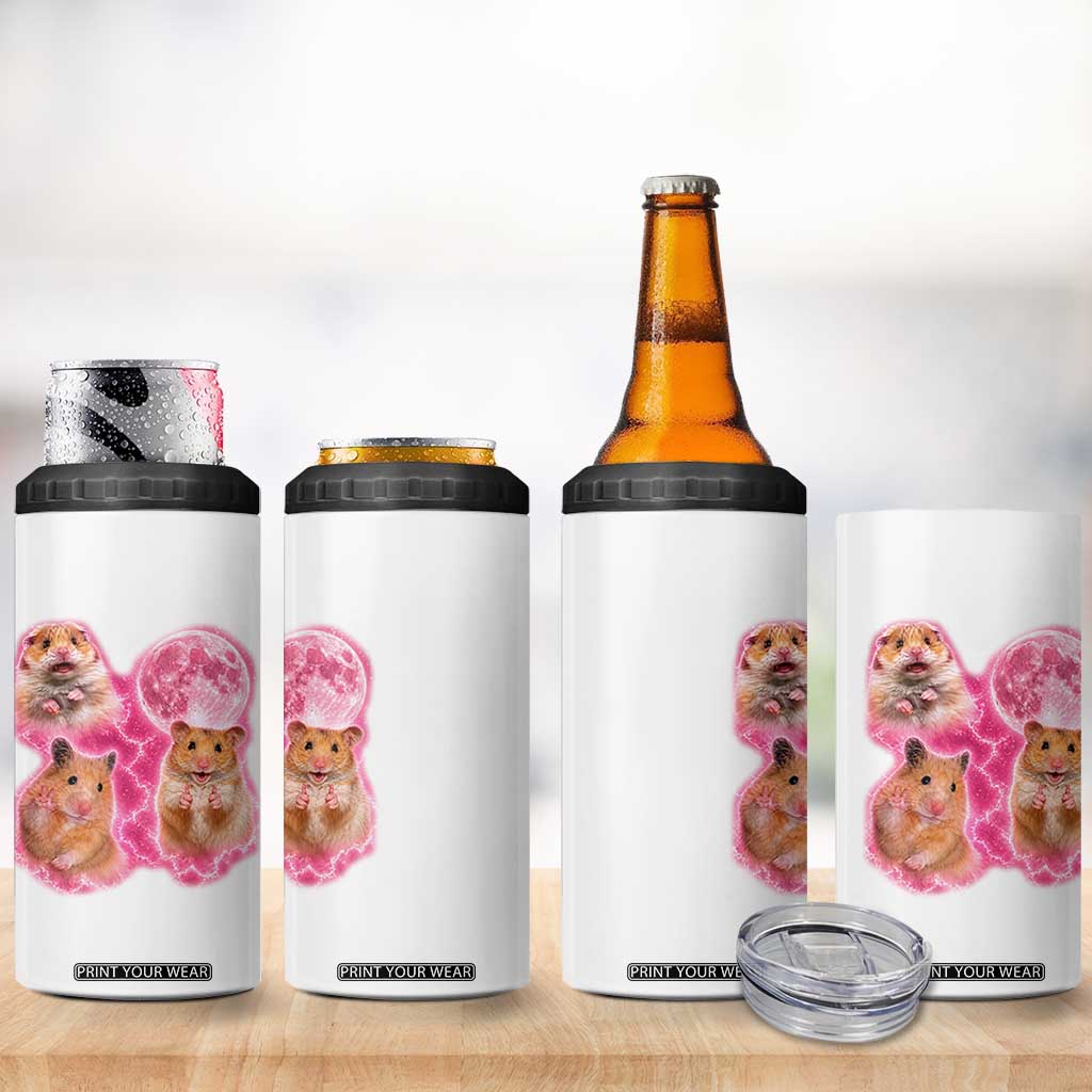 Three Hamsters Retro Graphic 4 in 1 Can Cooler Tumbler Small Pet Lover Gift Idea TS12 Print Your Wear