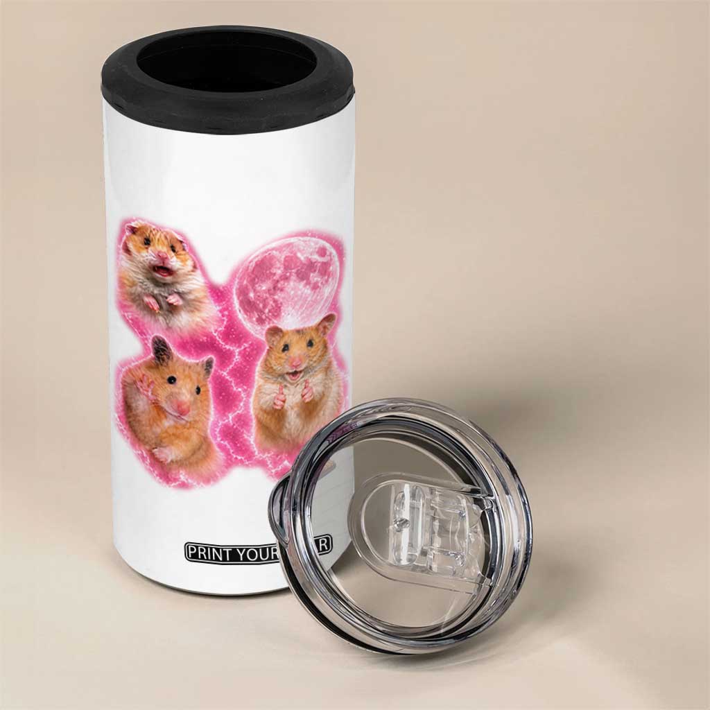 Three Hamsters Retro Graphic 4 in 1 Can Cooler Tumbler Small Pet Lover Gift Idea TS12 Print Your Wear