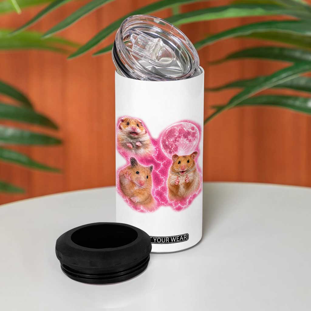 Three Hamsters Retro Graphic 4 in 1 Can Cooler Tumbler Small Pet Lover Gift Idea TS12 Print Your Wear