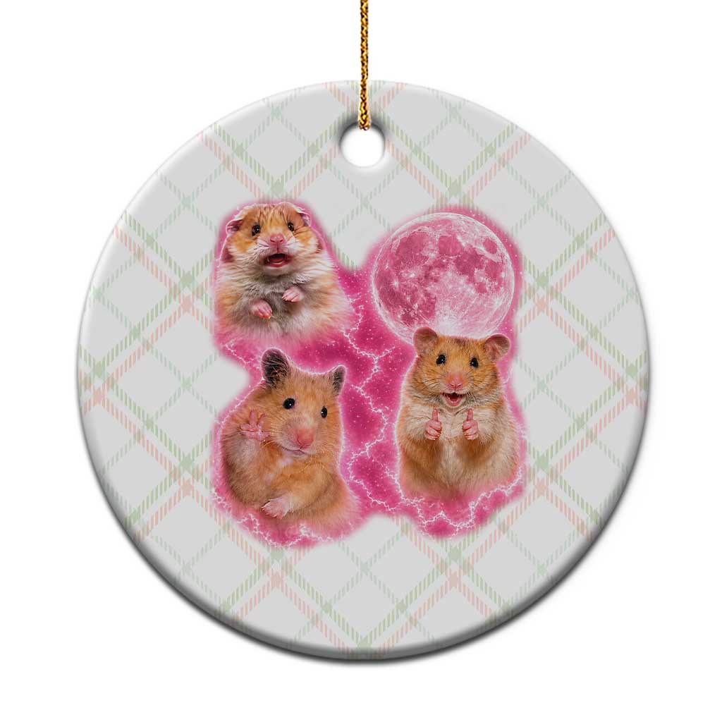 Three Hamsters Retro Graphic Ceramic Ornament Small Pet Lover Gift Idea TS12 1pc Christmas Plaid Print Your Wear