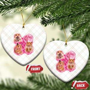 Three Hamsters Retro Graphic Ceramic Ornament Small Pet Lover Gift Idea TS12 Print Your Wear