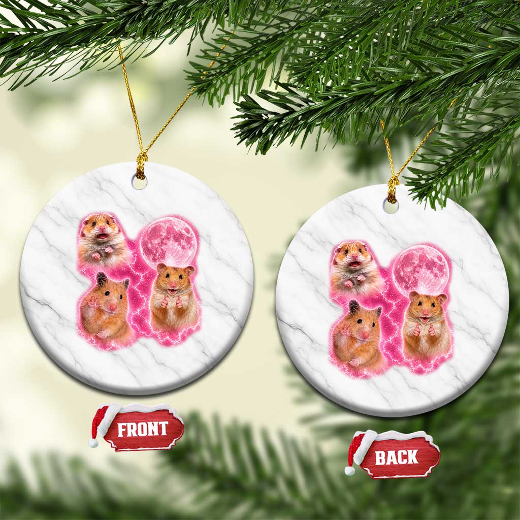 Three Hamsters Retro Graphic Ceramic Ornament Small Pet Lover Gift Idea TS12 1pc White Marble Print Your Wear