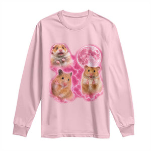 Three Hamsters Retro Graphic Long Sleeve Shirt Small Pet Lover Gift Idea TS12 Light Pink Print Your Wear