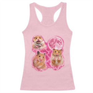 Three Hamsters Retro Graphic Racerback Tank Top Small Pet Lover Gift Idea TS12 Light Pink Print Your Wear