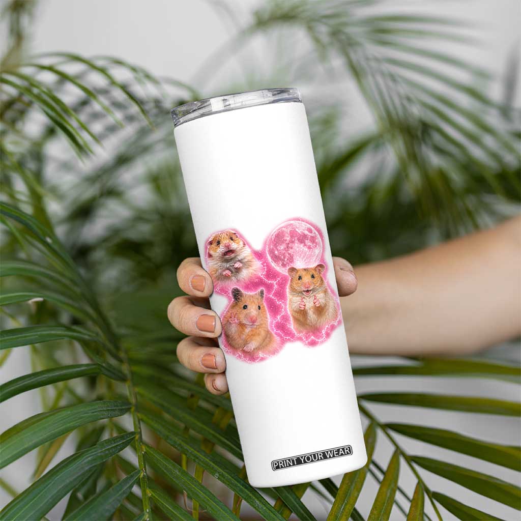 Three Hamsters Retro Graphic Skinny Tumbler Small Pet Lover Gift Idea TS12 Print Your Wear
