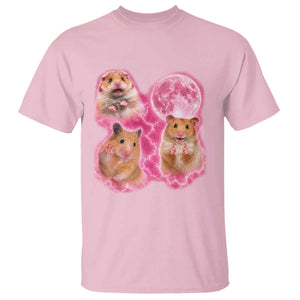 Three Hamsters Retro Graphic T Shirt Small Pet Lover Gift Idea TS12 Light Pink Print Your Wear