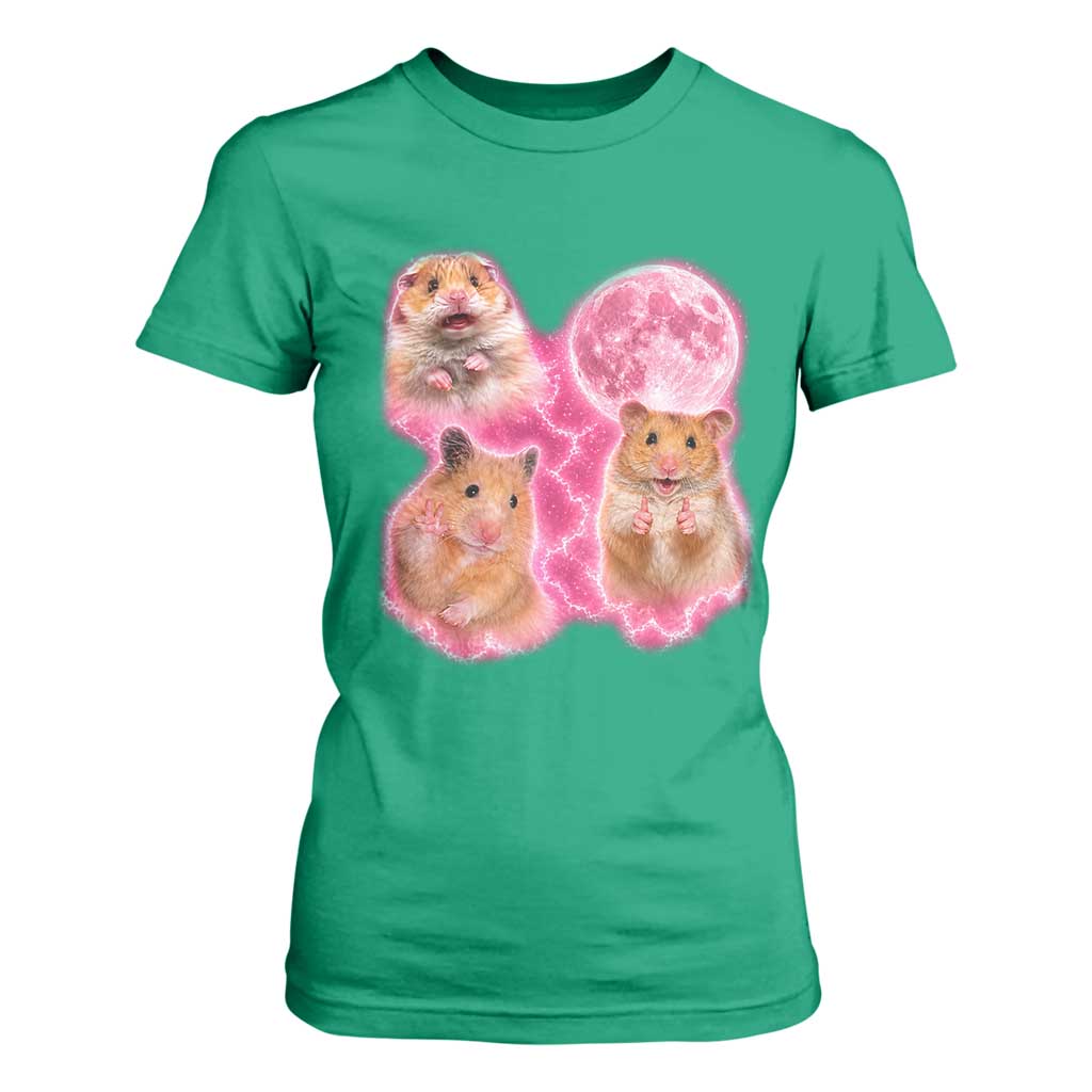 Three Hamsters Retro Graphic T Shirt For Women Small Pet Lover Gift Idea TS12 Irish Green Print Your Wear