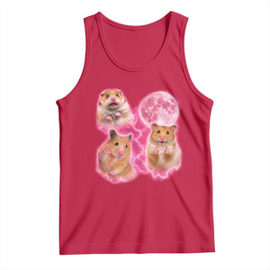 Three Hamsters Retro Graphic Tank Top Small Pet Lover Gift Idea TS12 Red Print Your Wear