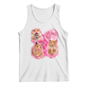 Three Hamsters Retro Graphic Tank Top Small Pet Lover Gift Idea TS12 White Print Your Wear