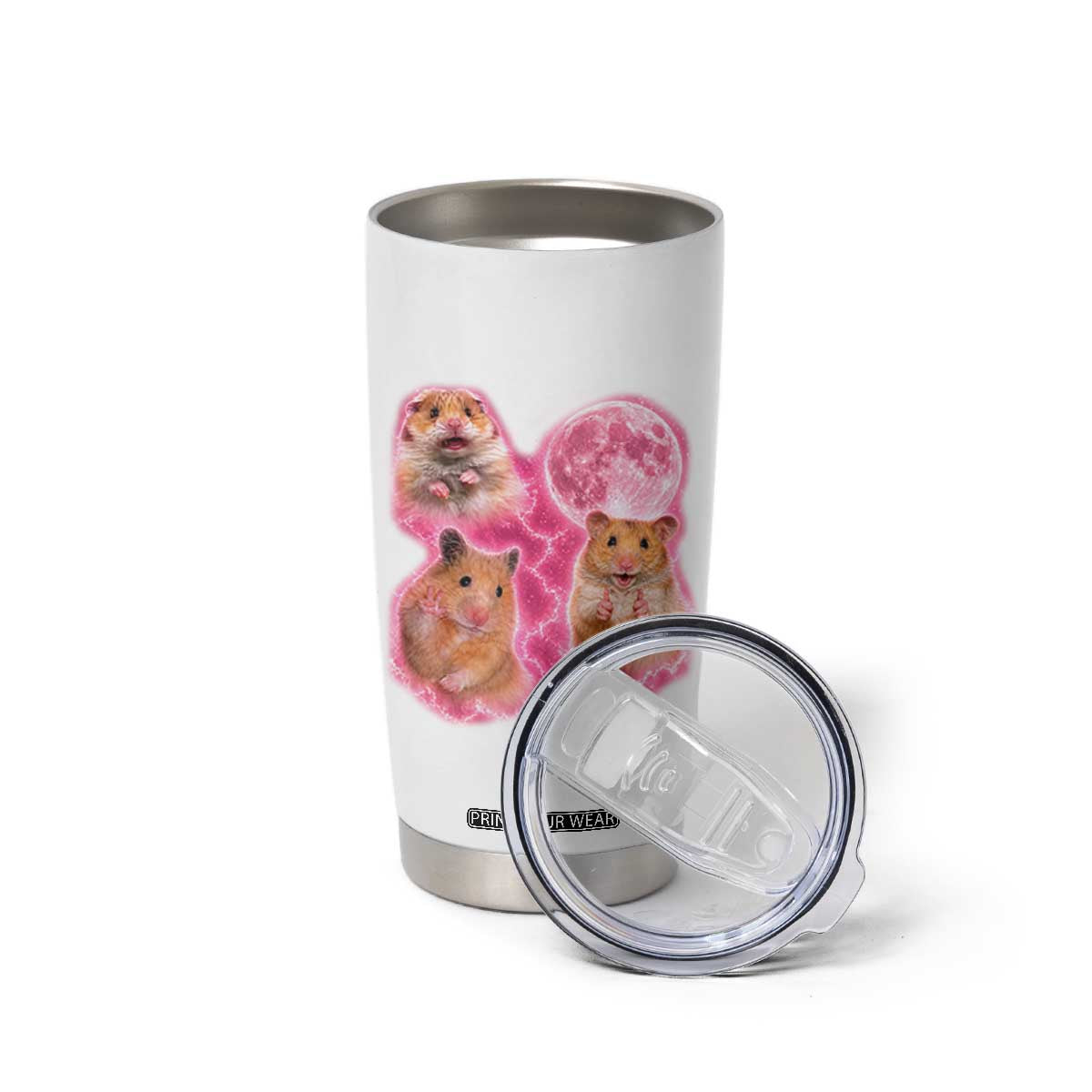 Three Hamsters Retro Graphic Tumbler Cup Small Pet Lover Gift Idea TS12 Print Your Wear