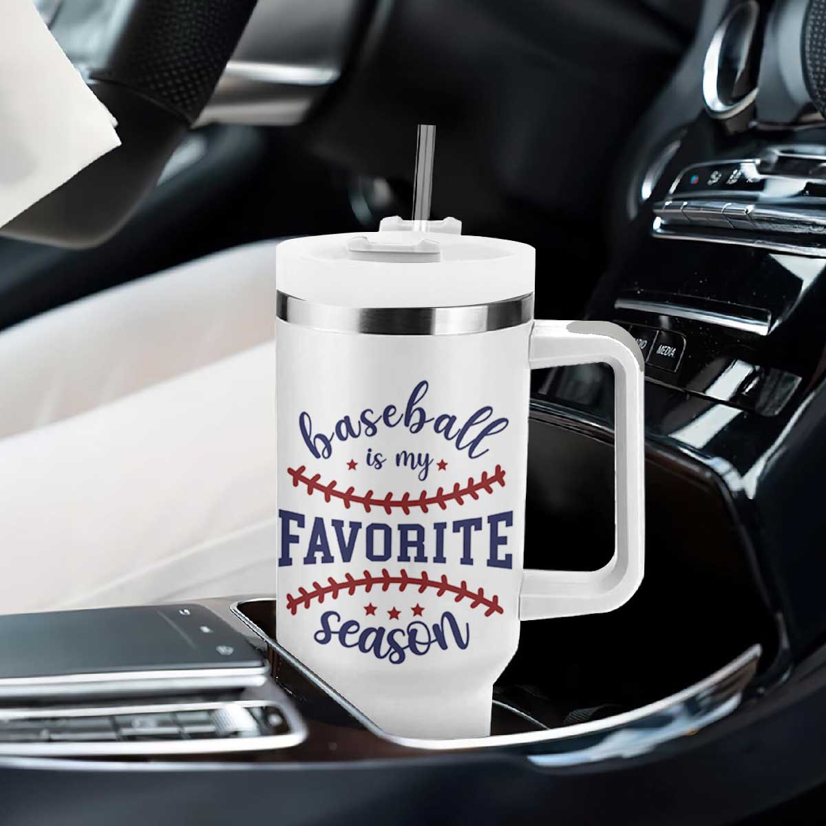 Baseball Is My Favorite Season Tumbler With Handle Sports Fan Gift TS12 Print Your Wear