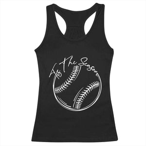 Aesthetic Tis The Season Baseball Graphic Racerback Tank Top Sports Fan Gift TS12 Black Print Your Wear