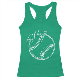 Aesthetic Tis The Season Baseball Graphic Racerback Tank Top Sports Fan Gift TS12 Irish Green Print Your Wear