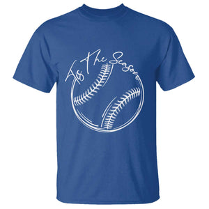 Aesthetic Tis The Season Baseball Graphic T Shirt Sports Fan Gift TS12 Royal Blue Print Your Wear