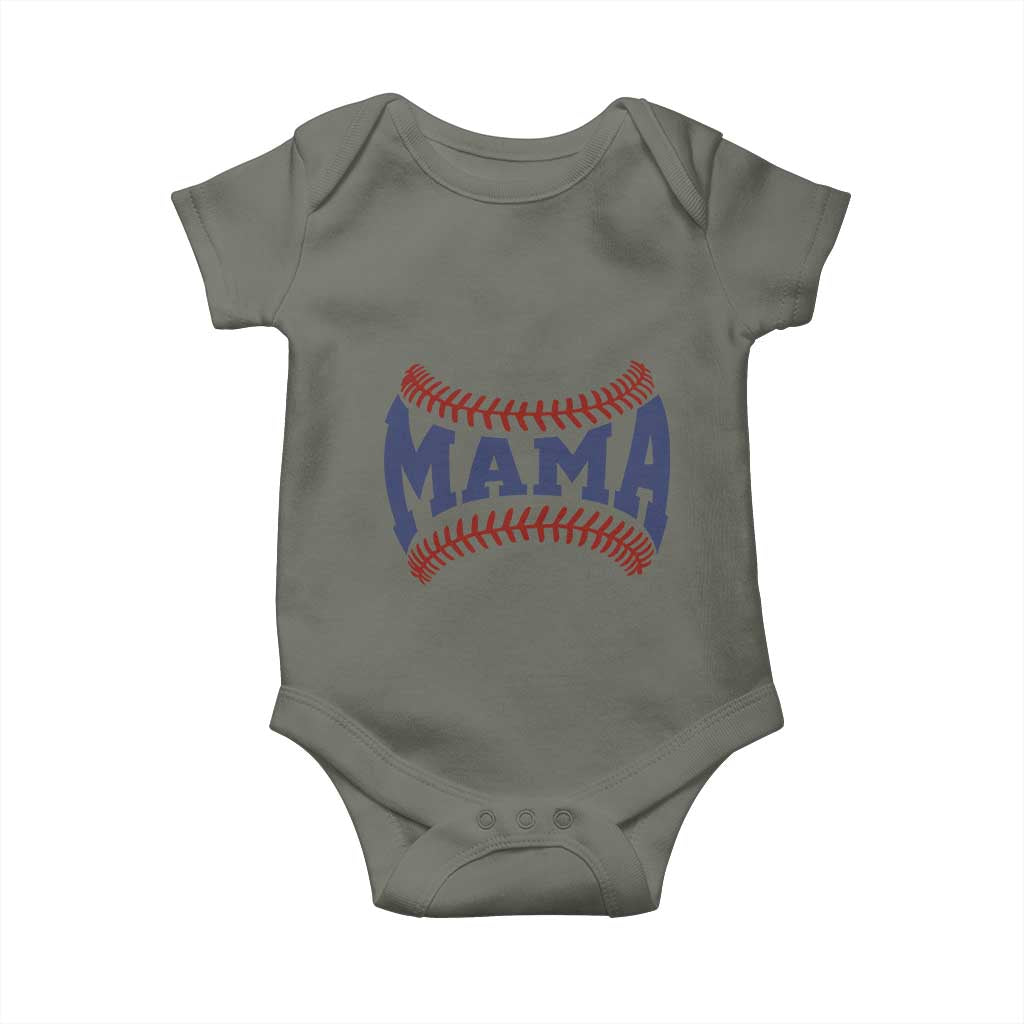 Game Day Baseball Mama Baby Onesie Proud Mom Gift TS12 Military Green Print Your Wear