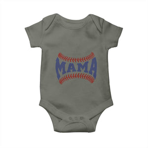 Game Day Baseball Mama Baby Onesie Proud Mom Gift TS12 Military Green Print Your Wear