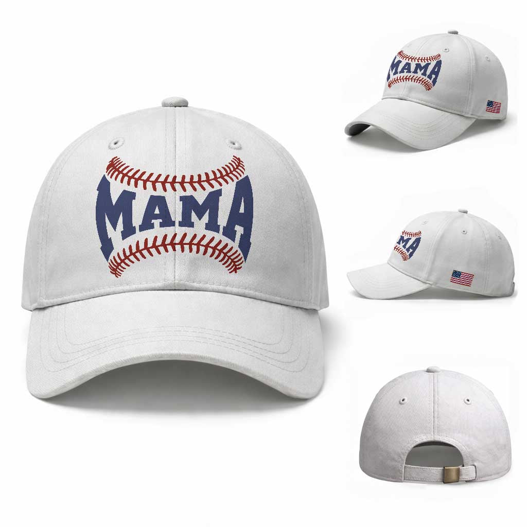 Game Day Baseball Mama Baseball Cap Proud Mom Gift TS12 Baseball Cap Universal Fit White Print Your Wear