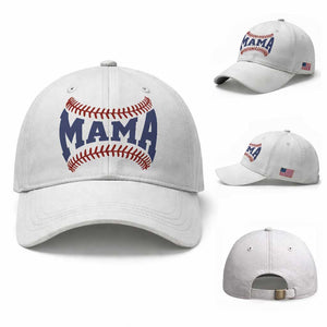Game Day Baseball Mama Baseball Cap Proud Mom Gift TS12 Baseball Cap Universal Fit White Print Your Wear
