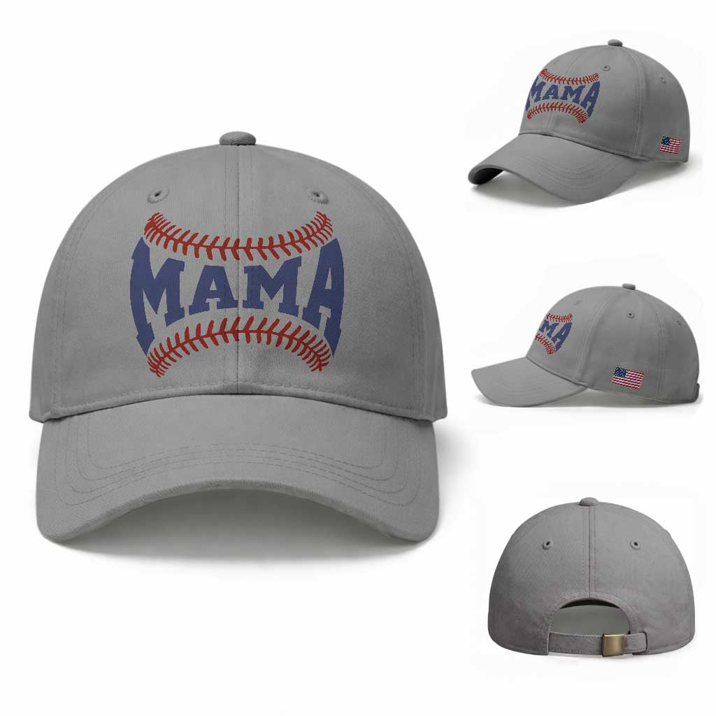 Game Day Baseball Mama Baseball Cap Proud Mom Gift TS12 Baseball Cap Universal Fit Sport Gray Print Your Wear