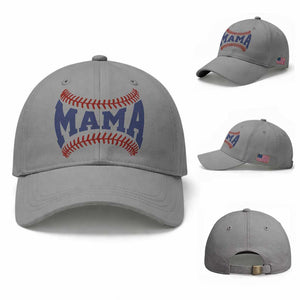 Game Day Baseball Mama Baseball Cap Proud Mom Gift TS12 Baseball Cap Universal Fit Sport Gray Print Your Wear