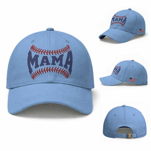 Game Day Baseball Mama Baseball Cap Proud Mom Gift TS12 Baseball Cap Universal Fit Light Blue Print Your Wear