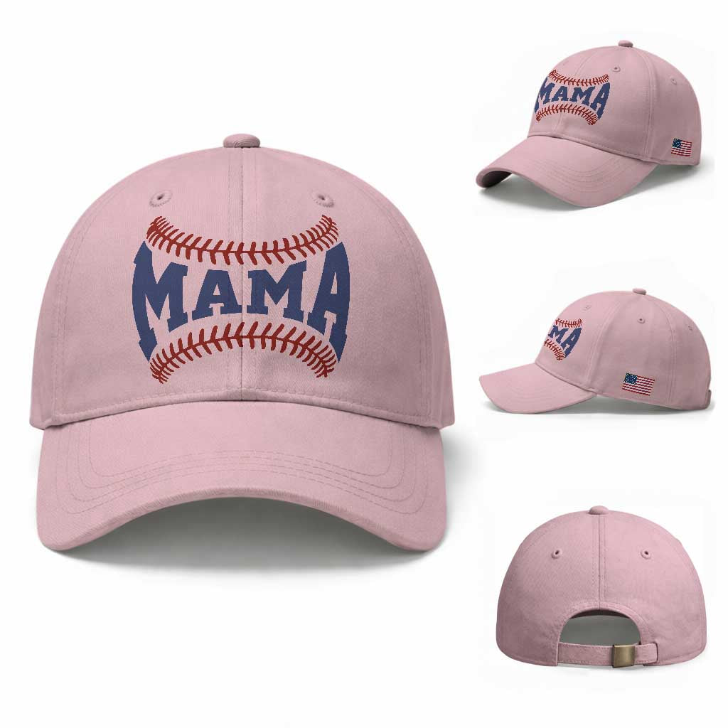Game Day Baseball Mama Baseball Cap Proud Mom Gift TS12 Baseball Cap Universal Fit Light Pink Print Your Wear