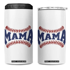Game Day Baseball Mama 4 in 1 Can Cooler Tumbler Proud Mom Gift TS12 One Size: 16 oz White Print Your Wear