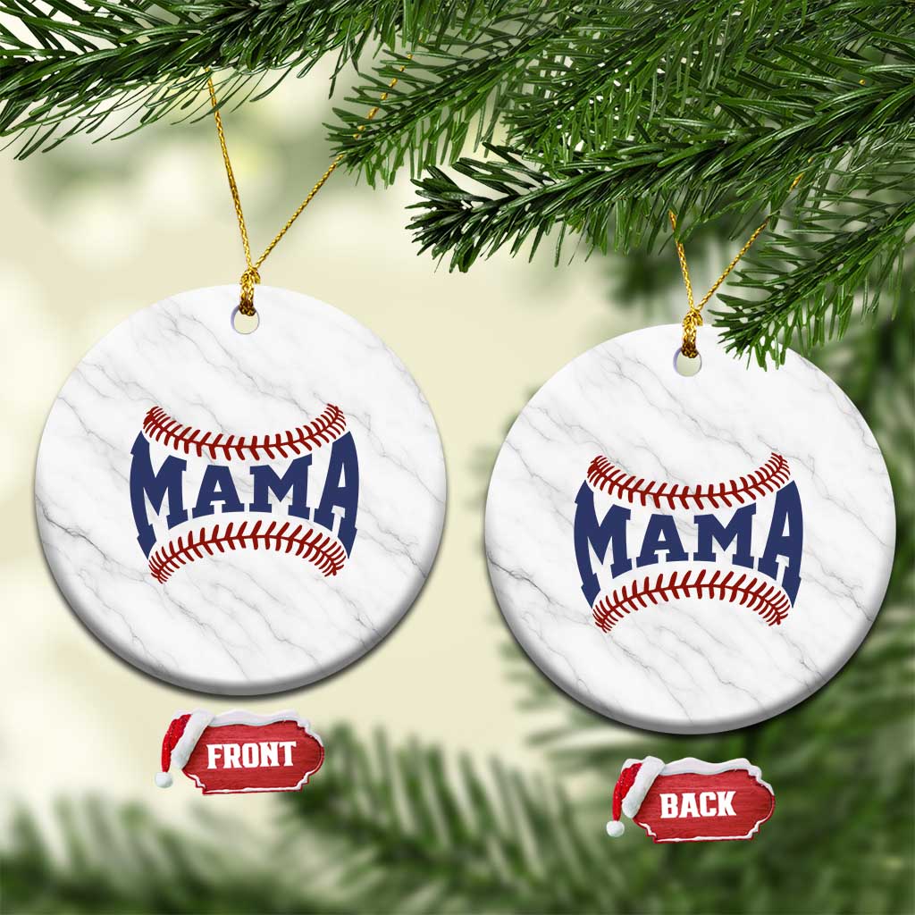Game Day Baseball Mama Ceramic Ornament Proud Mom Gift TS12 1pc White Marble Print Your Wear