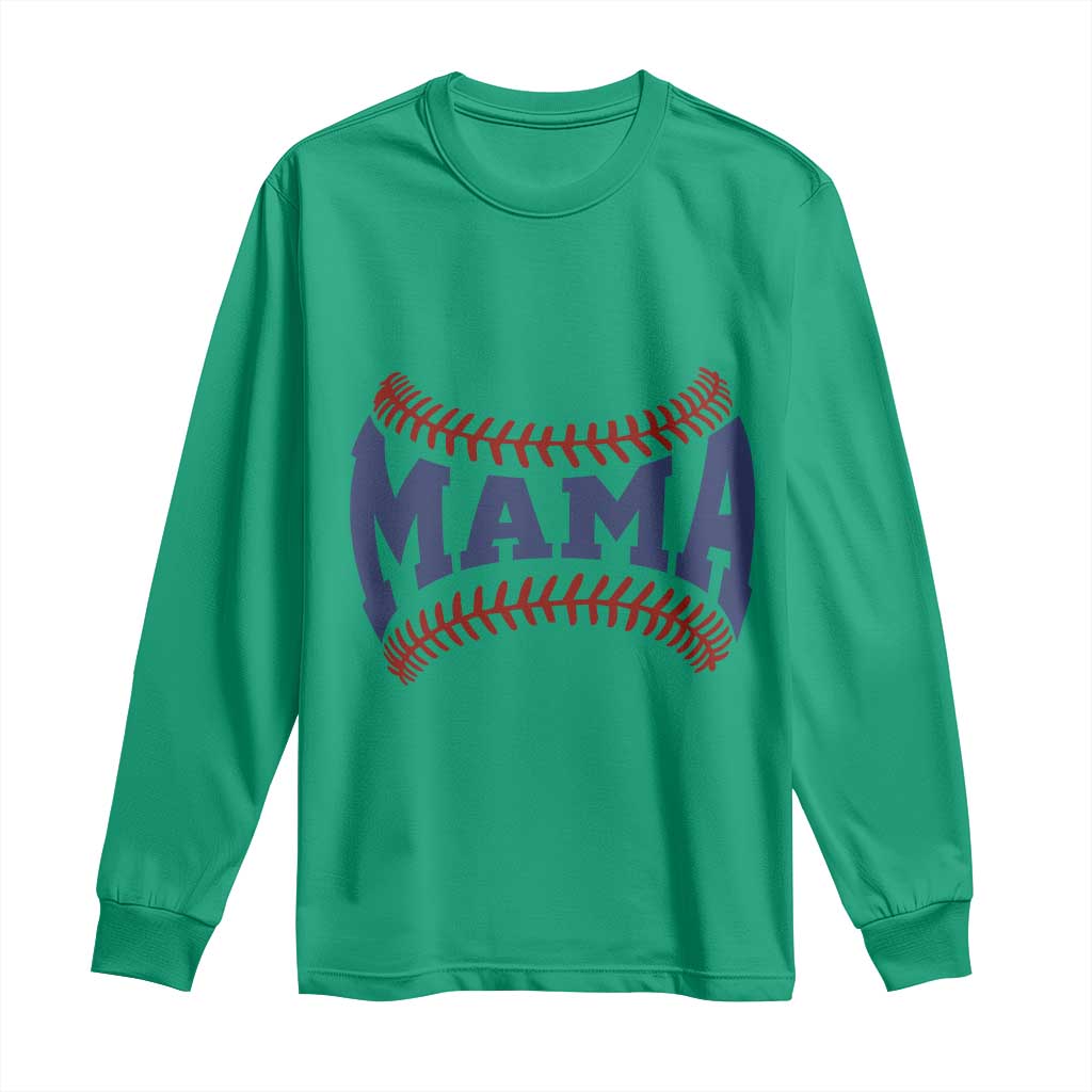 Game Day Baseball Mama Long Sleeve Shirt Proud Mom Gift TS12 Irish Green Print Your Wear