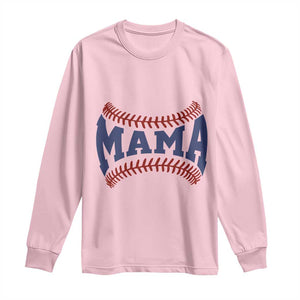 Game Day Baseball Mama Long Sleeve Shirt Proud Mom Gift TS12 Light Pink Print Your Wear