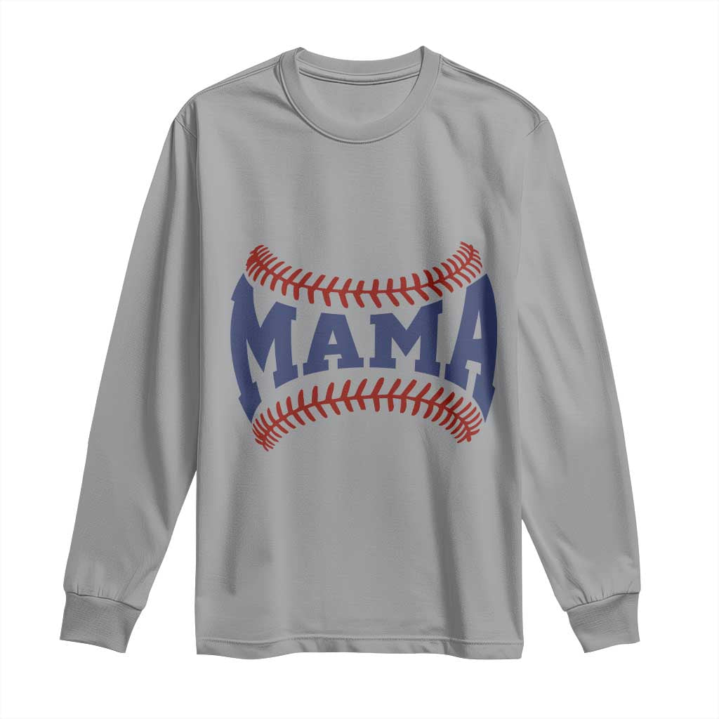 Game Day Baseball Mama Long Sleeve Shirt Proud Mom Gift TS12 Sport Gray Print Your Wear