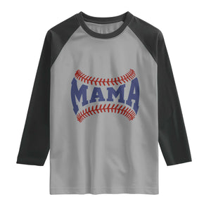 Game Day Baseball Mama Raglan Shirt Proud Mom Gift TS12 Sport Gray Black Print Your Wear