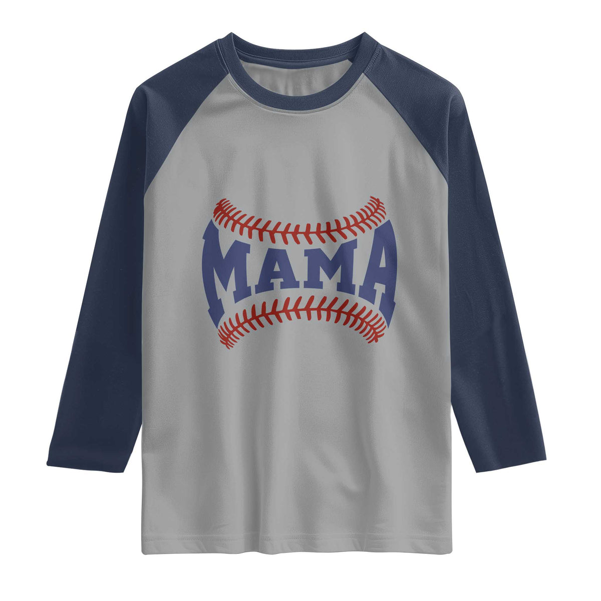 Game Day Baseball Mama Raglan Shirt Proud Mom Gift TS12 Sport Gray Navy Print Your Wear