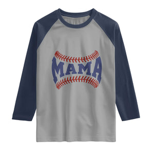 Game Day Baseball Mama Raglan Shirt Proud Mom Gift TS12 Sport Gray Navy Print Your Wear
