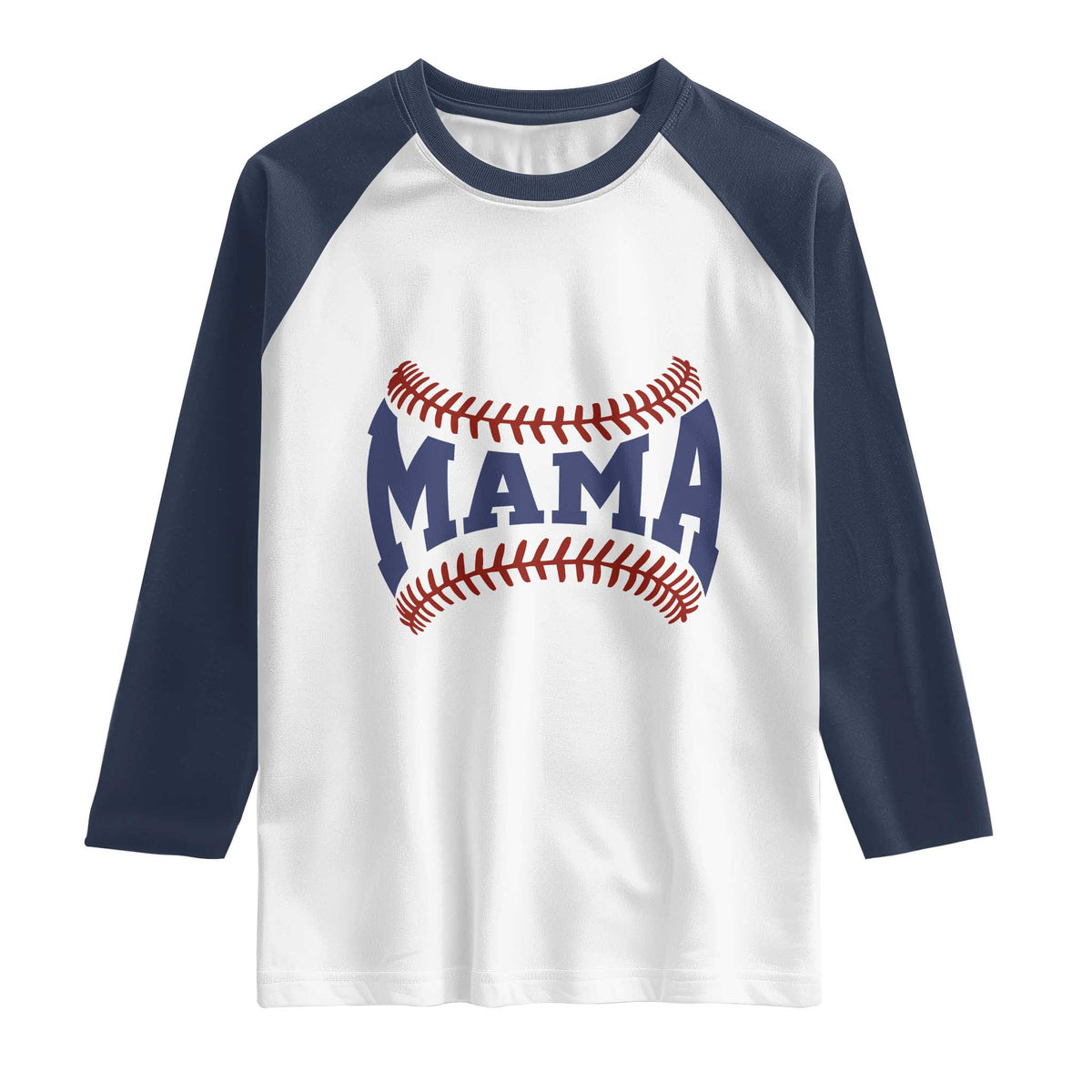 Game Day Baseball Mama Raglan Shirt Proud Mom Gift TS12 White Navy Print Your Wear