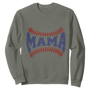 Game Day Baseball Mama Sweatshirt Proud Mom Gift TS12 Military Green Print Your Wear