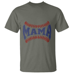 Game Day Baseball Mama T Shirt Proud Mom Gift TS12 Military Green Print Your Wear