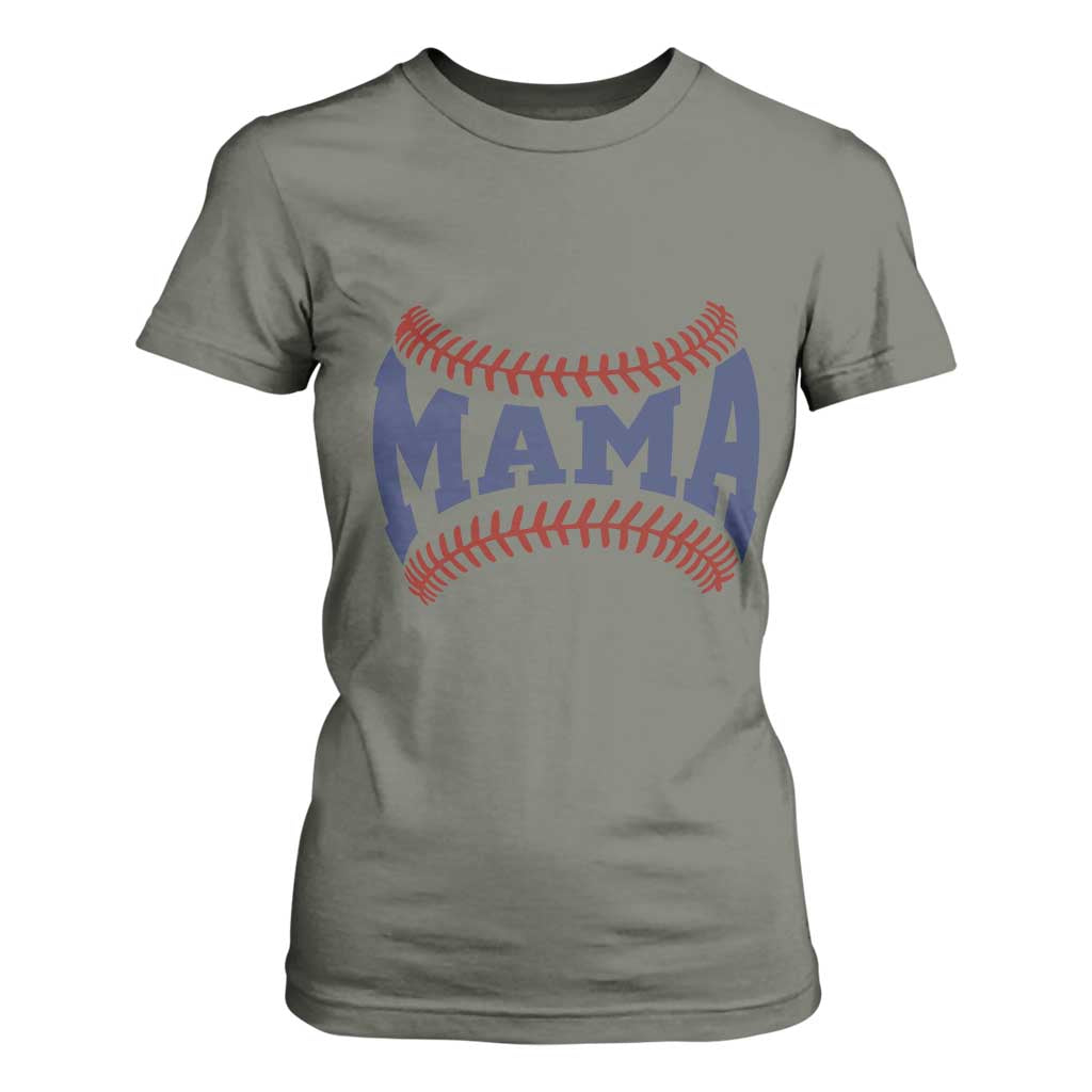 Game Day Baseball Mama T Shirt For Women Proud Mom Gift TS12 Military Green Print Your Wear