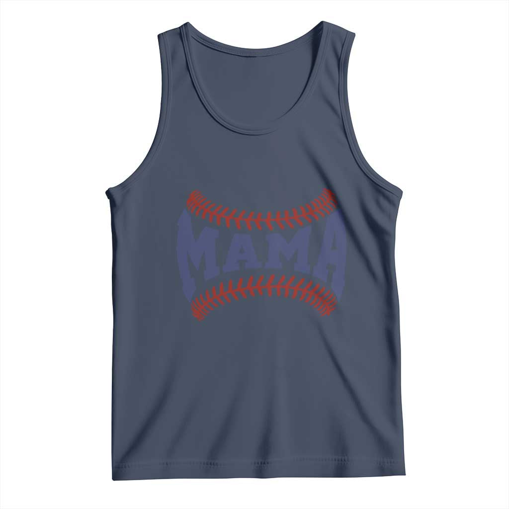 Game Day Baseball Mama Tank Top Proud Mom Gift TS12 Navy Print Your Wear
