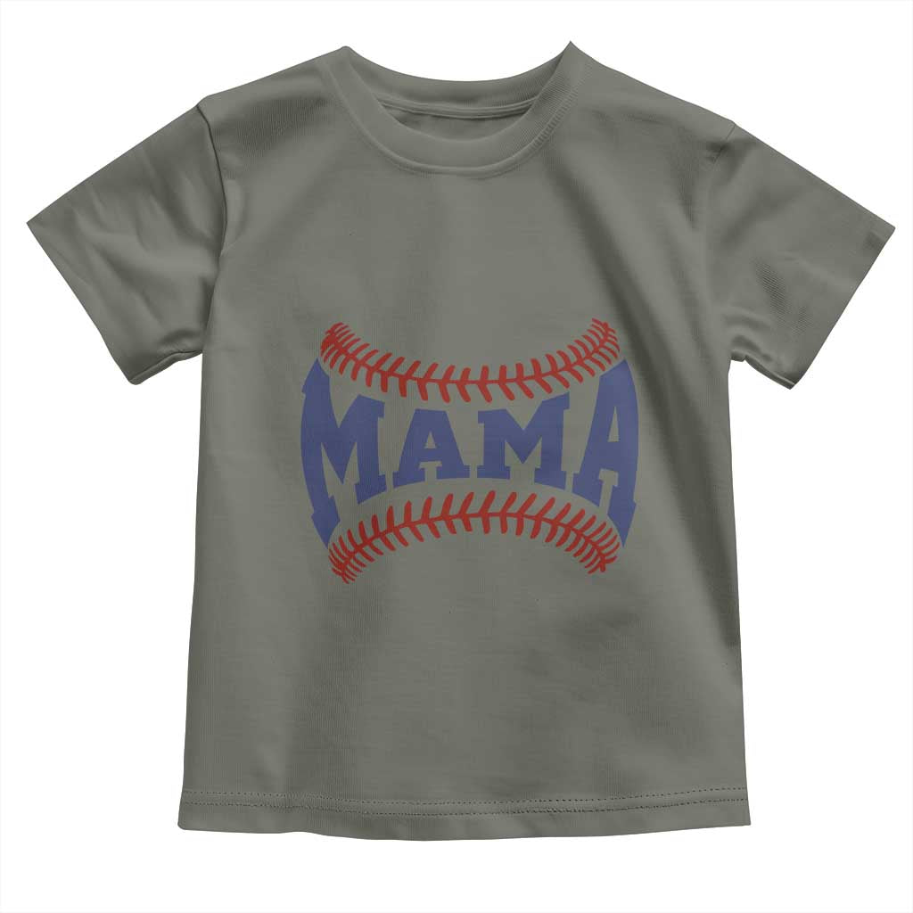 Game Day Baseball Mama Toddler T Shirt Proud Mom Gift TS12 Military Green Print Your Wear