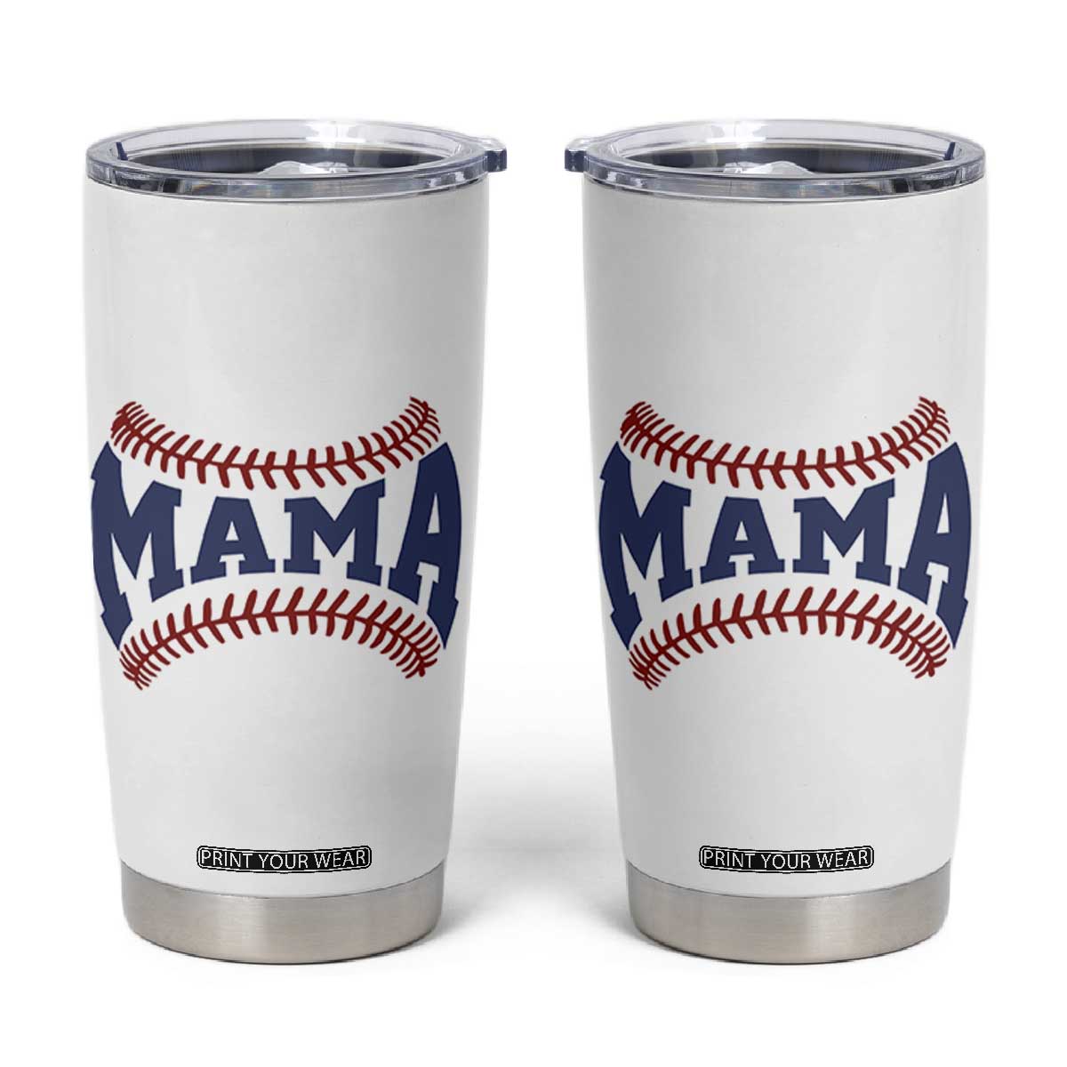 Game Day Baseball Mama Tumbler Cup Proud Mom Gift TS12 White Print Your Wear
