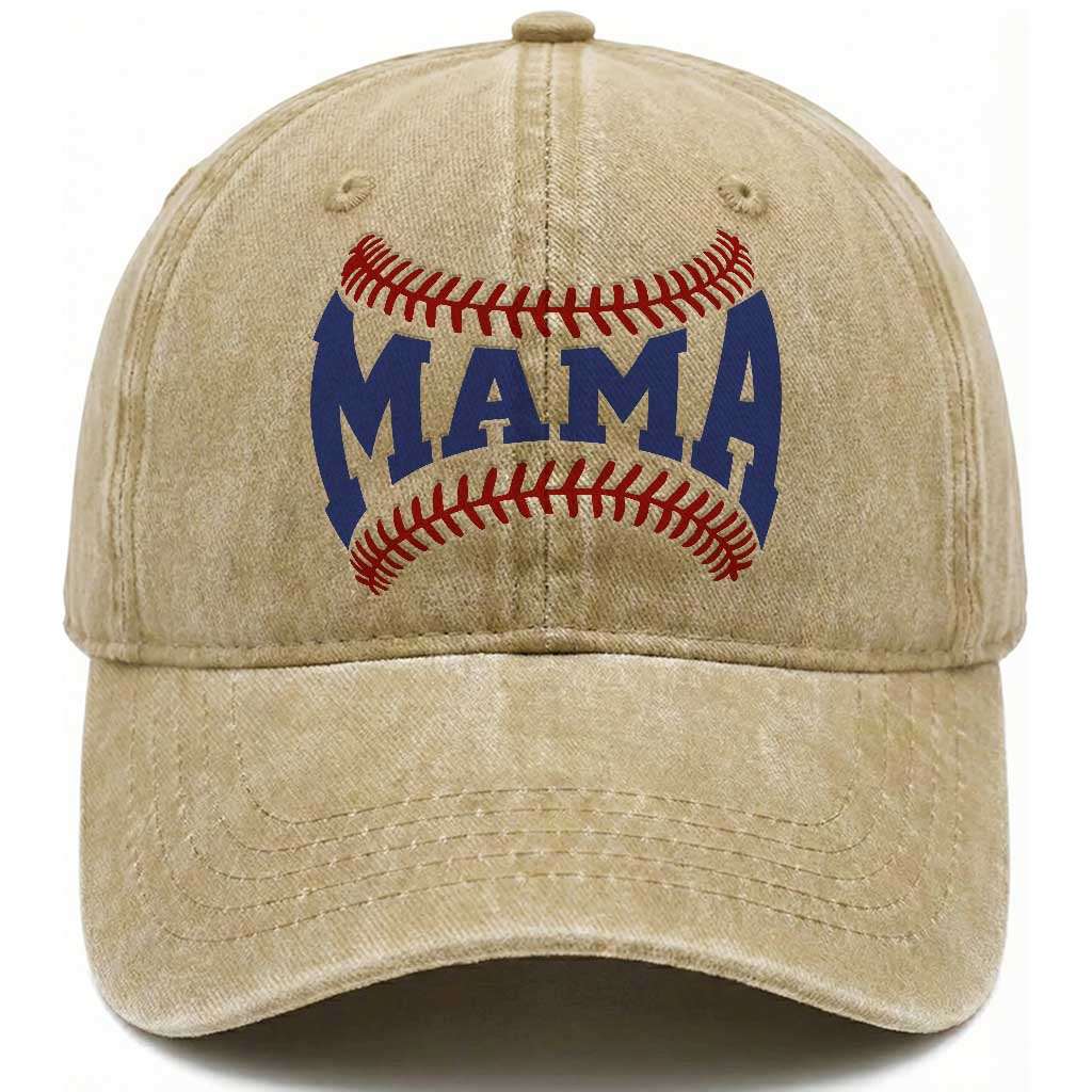 Game Day Baseball Mama Washed Cotton Baseball Cap Proud Mom Gift TS12 Print Your Wear