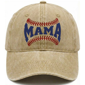 Game Day Baseball Mama Washed Cotton Baseball Cap Proud Mom Gift TS12 Print Your Wear