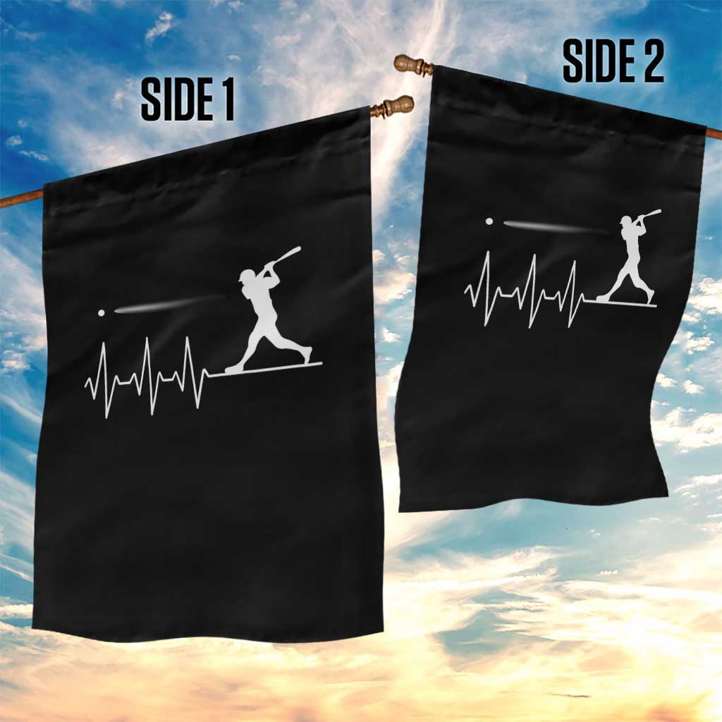 Baseball Heartbeat Line Garden Flag Vintage Sports Lover Gift TS12 Print Your Wear
