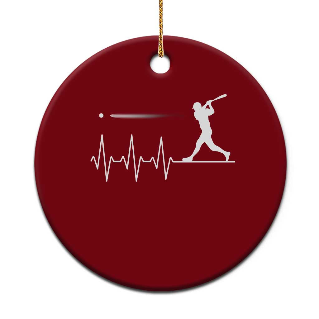 Baseball Heartbeat Line Ceramic Ornament Vintage Sports Lover Gift TS12 1pc Red Print Your Wear