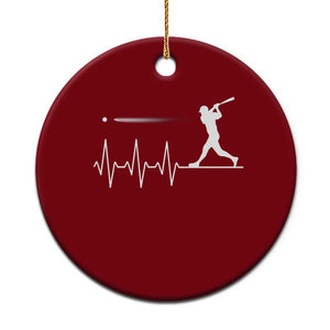 Baseball Heartbeat Line Ceramic Ornament Vintage Sports Lover Gift TS12 1pc Red Print Your Wear