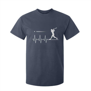 Baseball Heartbeat Line T Shirt For Kid Vintage Sports Lover Gift TS12 Navy Print Your Wear