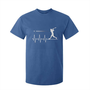 Baseball Heartbeat Line T Shirt For Kid Vintage Sports Lover Gift TS12 Royal Blue Print Your Wear