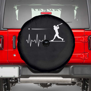 Baseball Heartbeat Line Spare Tire Cover Vintage Sports Lover Gift TS12 Black Print Your Wear