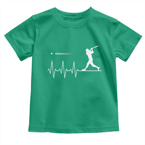 Baseball Heartbeat Line Toddler T Shirt Vintage Sports Lover Gift TS12 Irish Green Print Your Wear